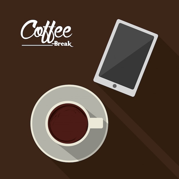 Vector coffee  concept with coffee mug design