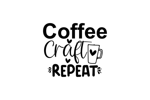 Coffee Craft Repeat vector file