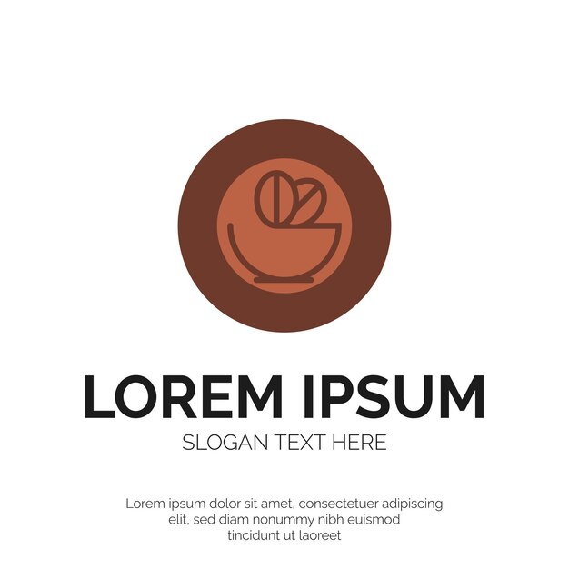 coffee cup and bean logo design