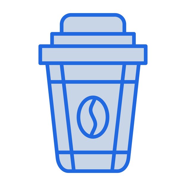 Coffee Cup blauwe toon illustratie