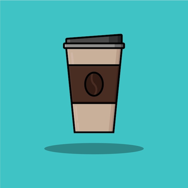 Coffee cup cartoon vector icon illustration symbol object icon concept isolated vector flat cartoon style