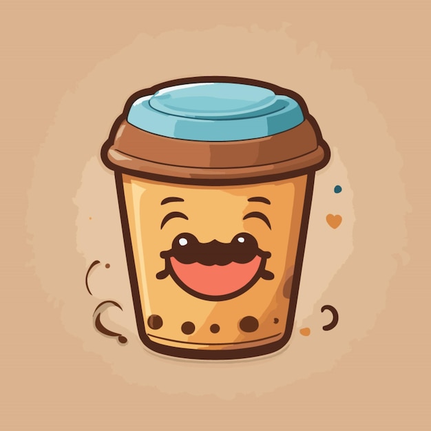 Vector coffee cup cartoon vector