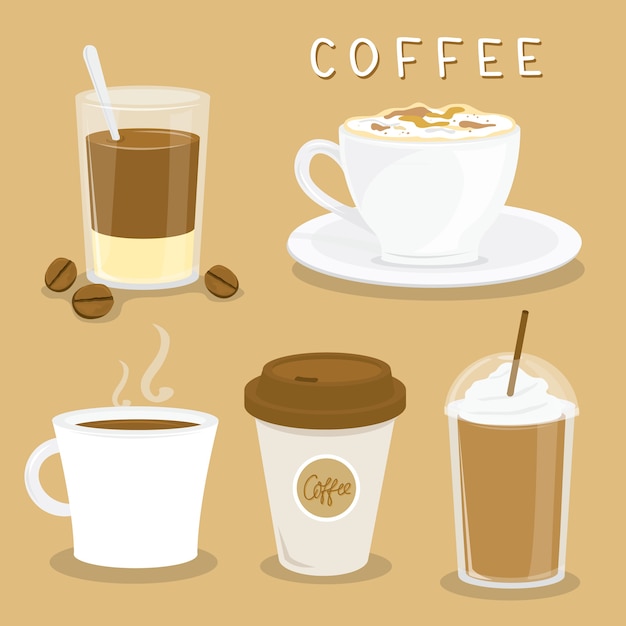 Vettore cartone animato di tazza di caffè