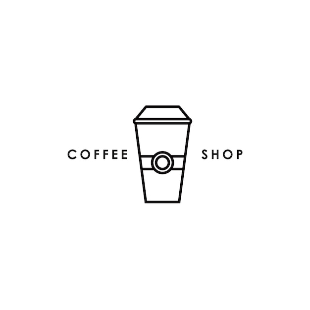 coffee cup fast food beverage logo design