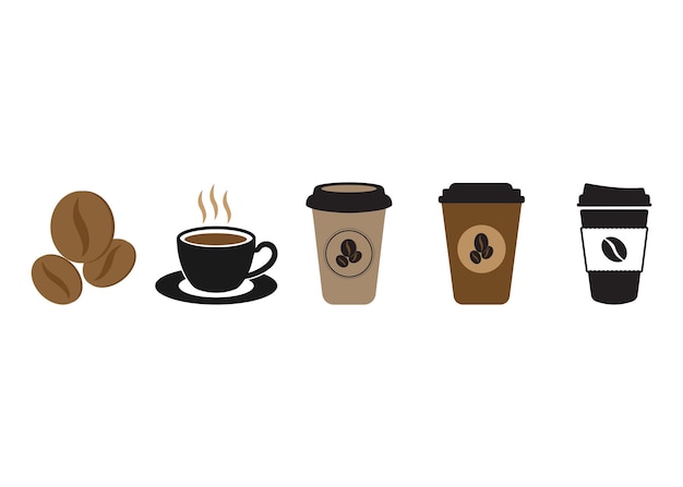 Coffee cup icon design template vector isolated illustration