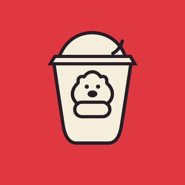 Coffee cup icon flat design vector