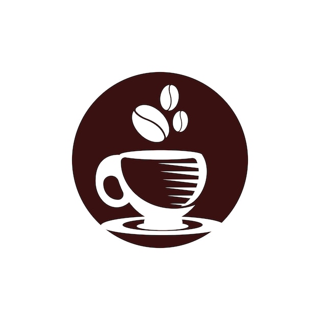 Икона чашки с кофе и иллюстрация шаблона символа вектора