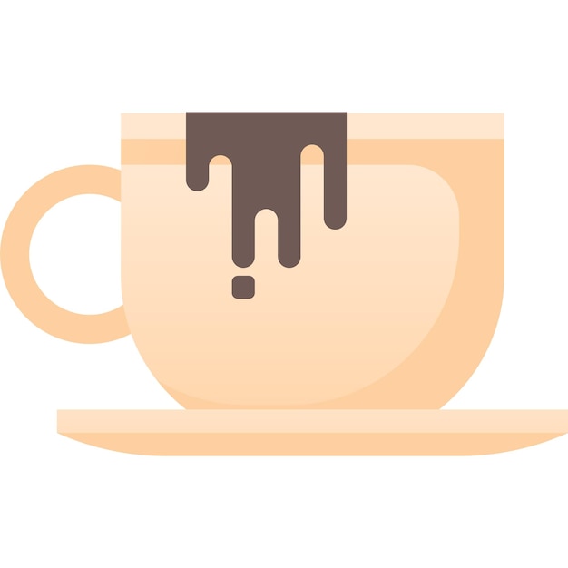 Tazza di caffè icona vettore cappuccino o tazza di caffè espresso