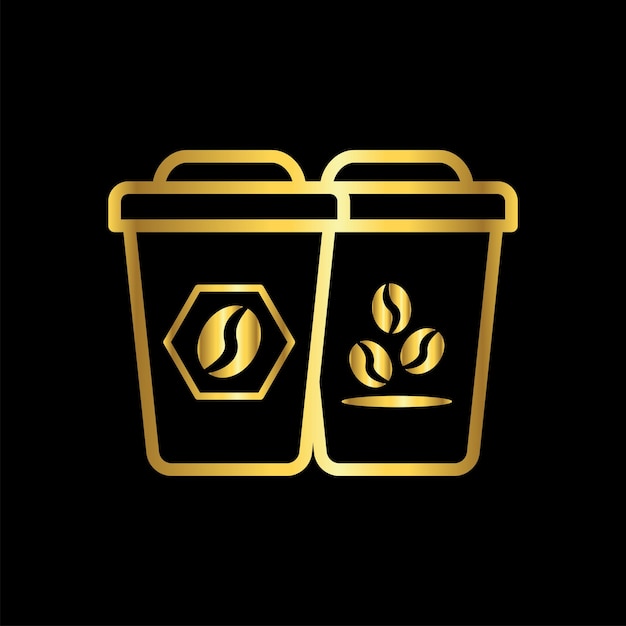 coffee cup icon vector template logo trendy collection flat design