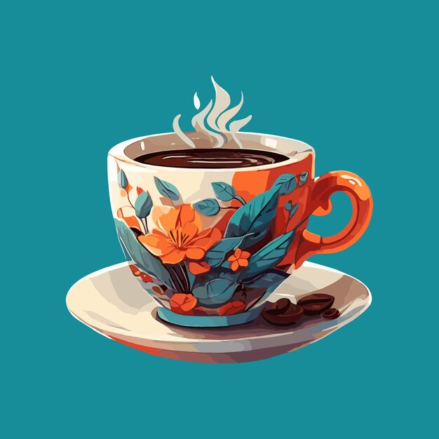 Vector coffee cup illustration vector ai generated