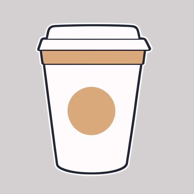 Vector coffee cup logo clipart symbol illustration