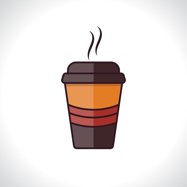 Vettore disegno del logo della tazza di caffè illustrazione vettoriale della tazza di caffè