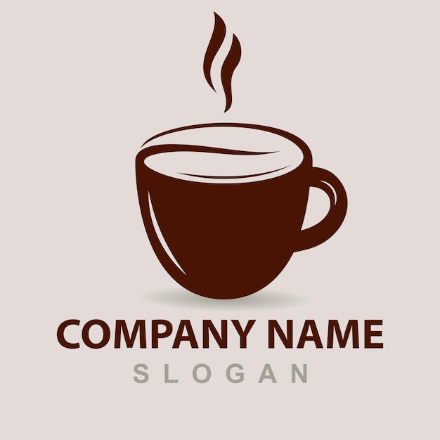 Вектор дизайна логотипа чашки кофе