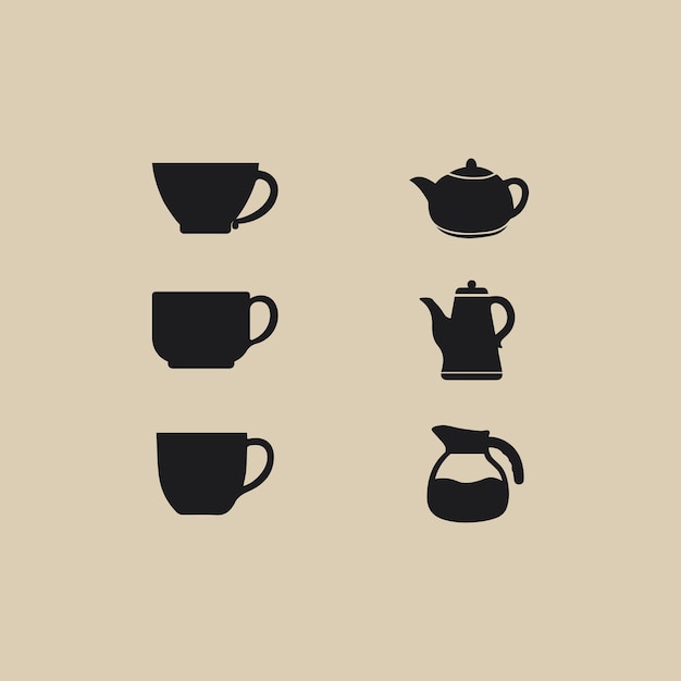 Coffee cup Logo hot drink Template vector icon design illustration