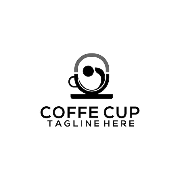 Coffee cup logo template for coffee cafe and restaurant. Business coffee logo concept vector