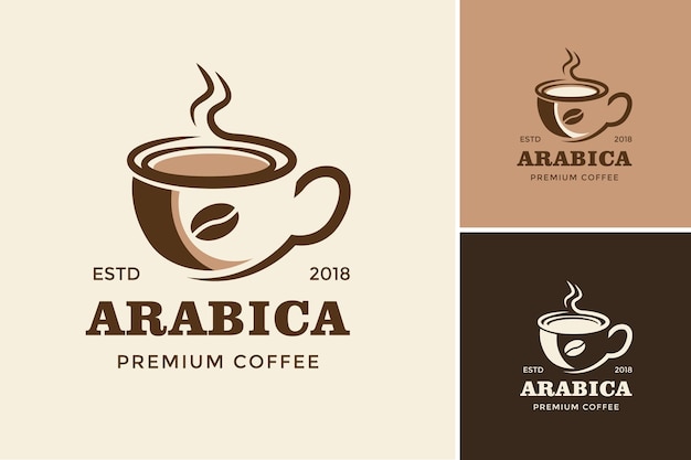 Vector coffee cup logo template coffee shop business template for branding design vector