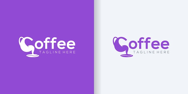 Coffee cup Logo Template vector icon design and coffee black