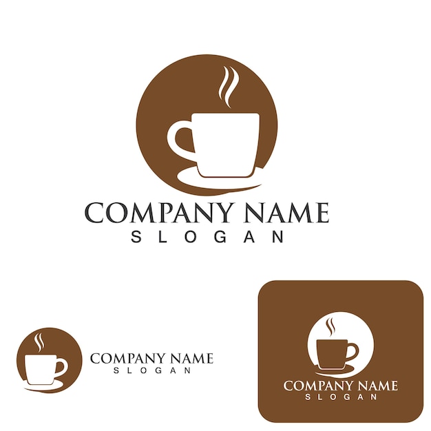 Coffee cup logo template vector icon design