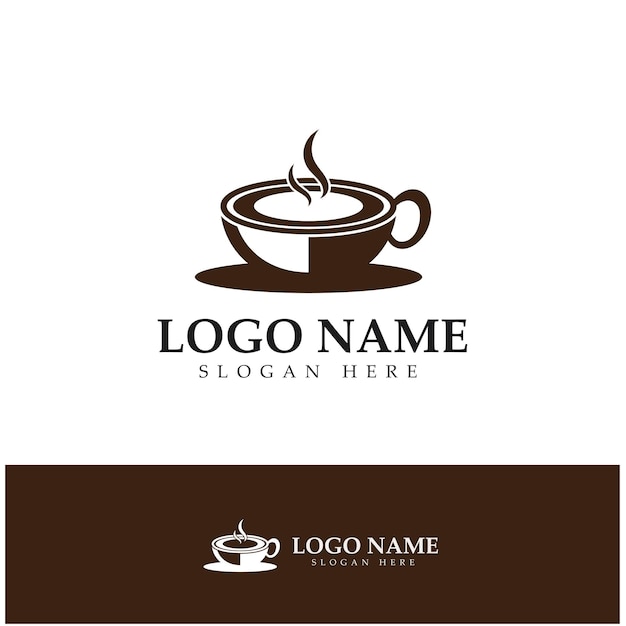 Coffee cup Logo Template vector icon illustration design