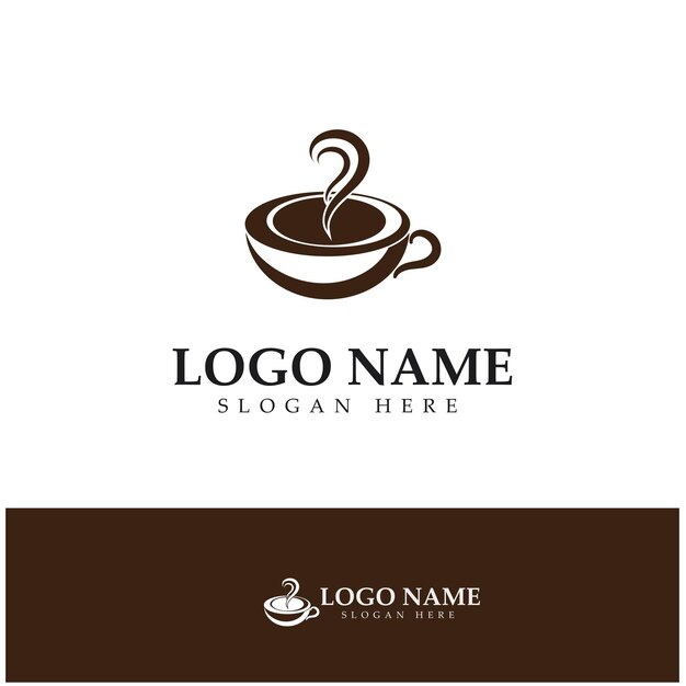 Coffee cup Logo Template vector icon illustration design