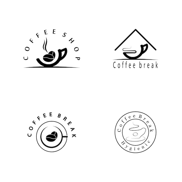 Coffee cup Logo Template vector icon illustration design