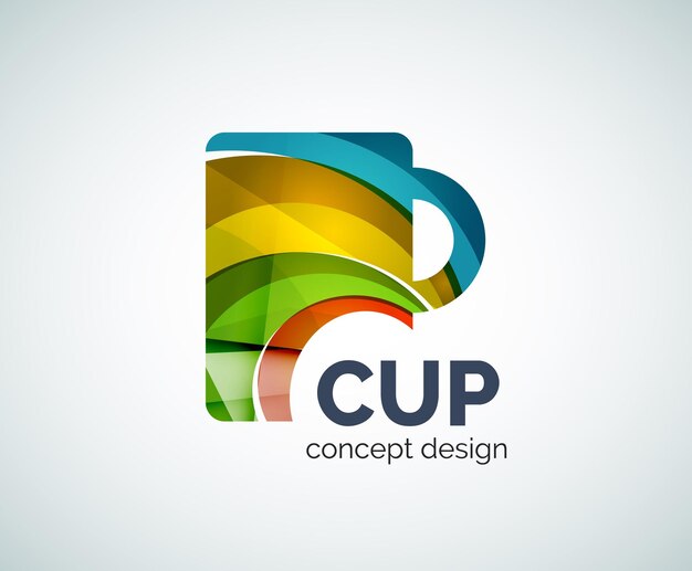 Coffee cup logo template