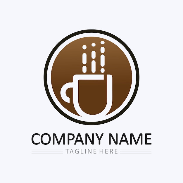 Coffee cup logo template