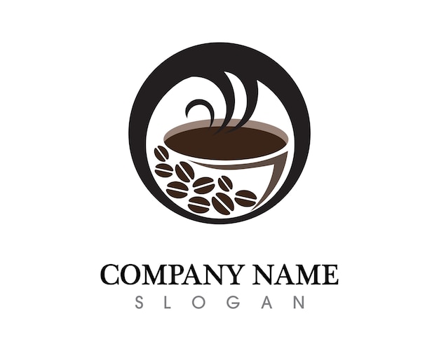 Tazza di caffè logo template