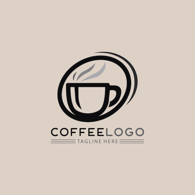 Coffee cup logo template