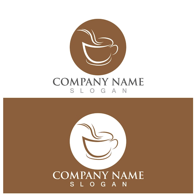 Tazza di caffè logo template