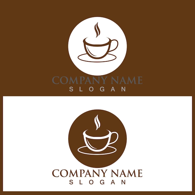 Tazza di caffè logo template