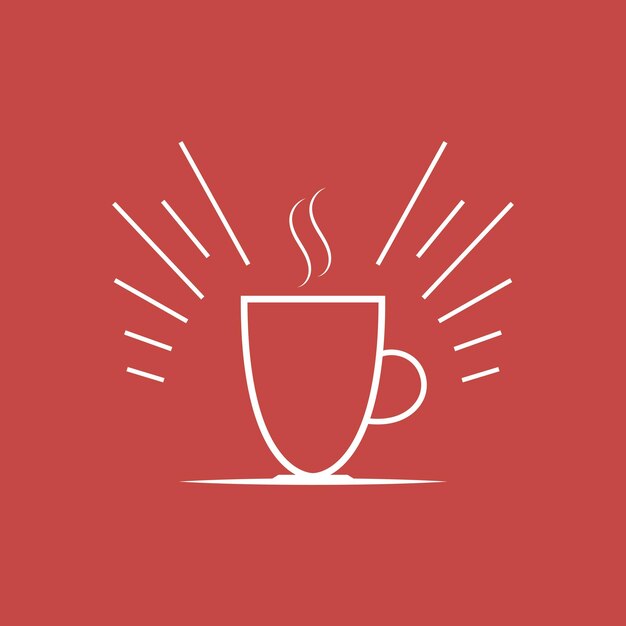 Tazza di caffè logo template