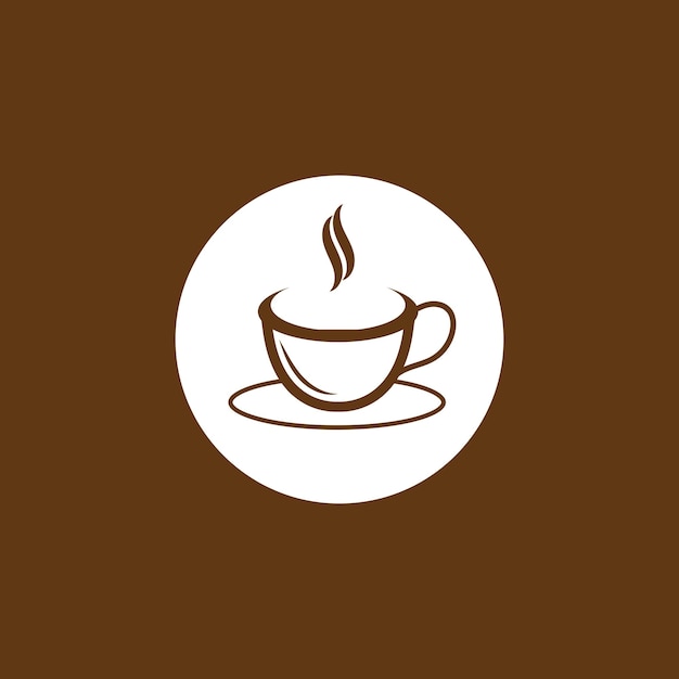 Tazza di caffè logo template