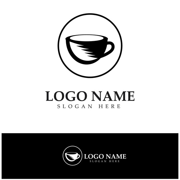 Coffee cup logo template