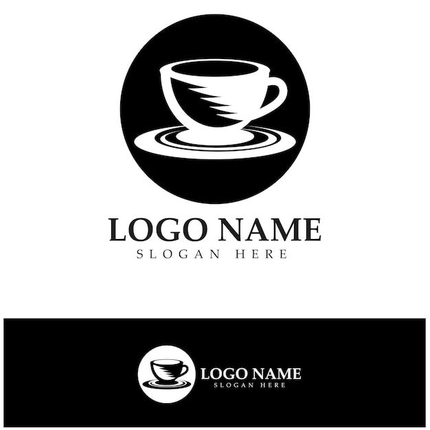 Вектор Шаблон логотипа чашки кофе