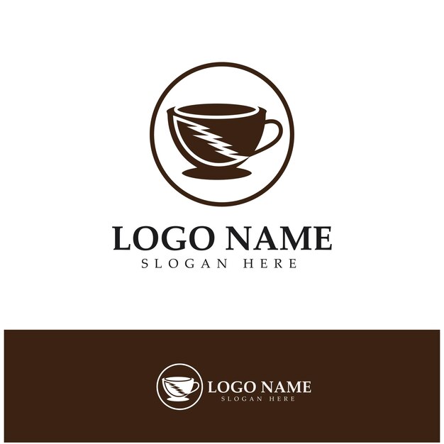 Tazza di caffè logo template