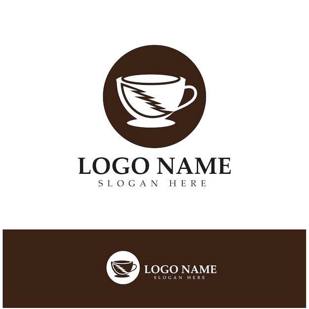 Coffee cup logo template