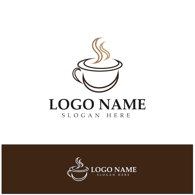 Tazza di caffè logo template