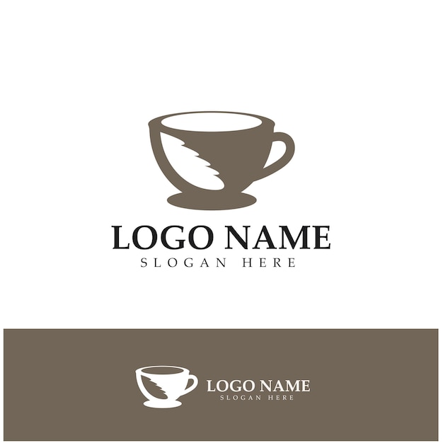 Tazza di caffè logo template