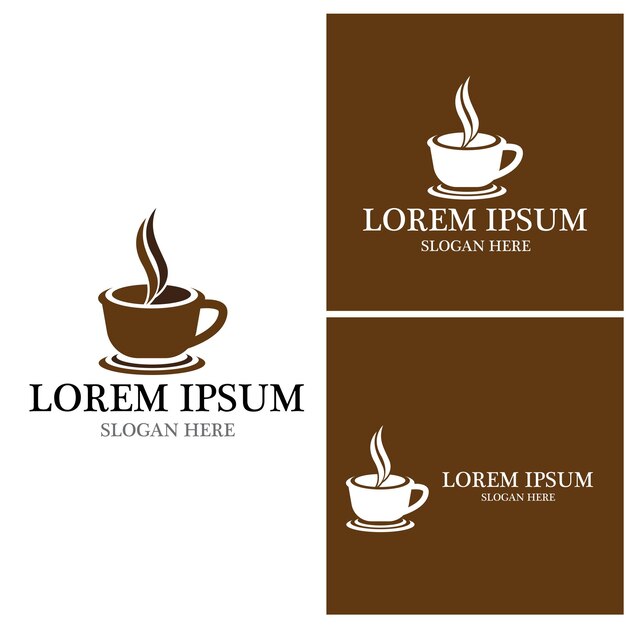 Coffee cup logo template