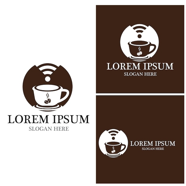 Coffee cup logo template