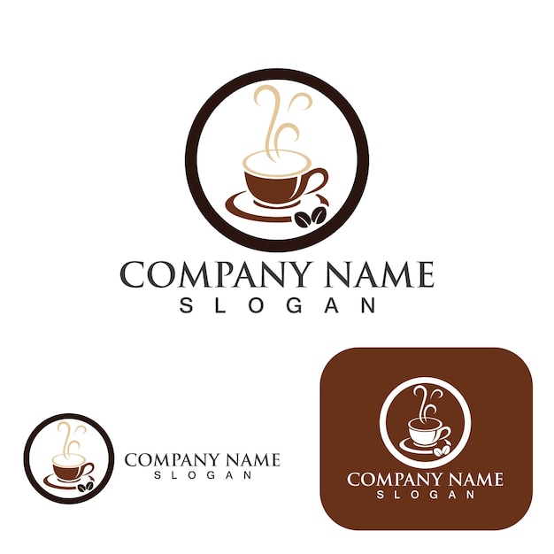 Coffee cup logo template