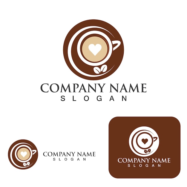 Tazza di caffè logo template