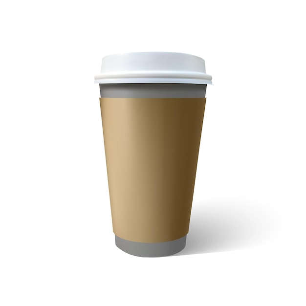 白い背景のepsに分離されたコーヒーカップのモックアップ