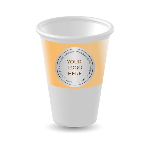 Vector coffee cup mockup