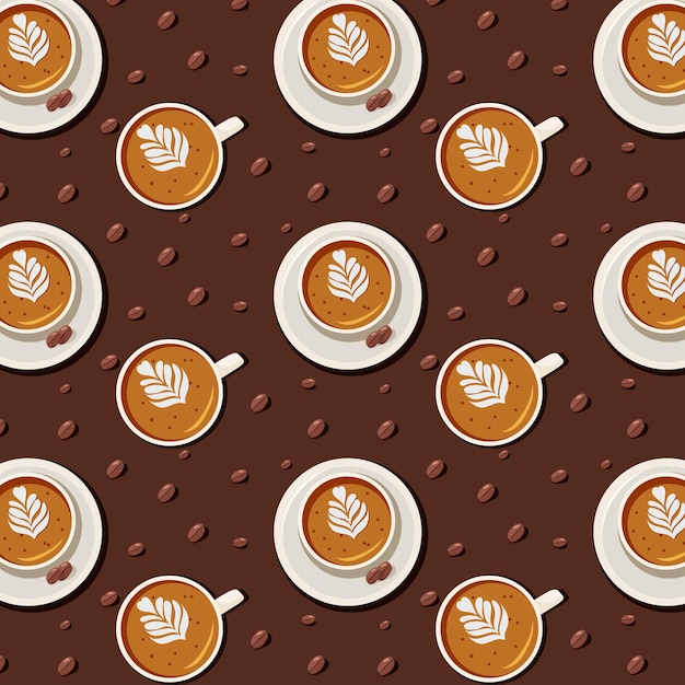 A coffee cup pattern