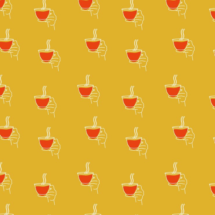 Vector coffee cup seamless pattern