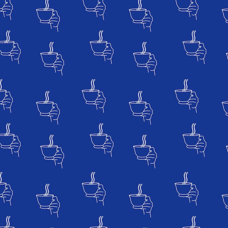 Vector coffee cup seamless pattern