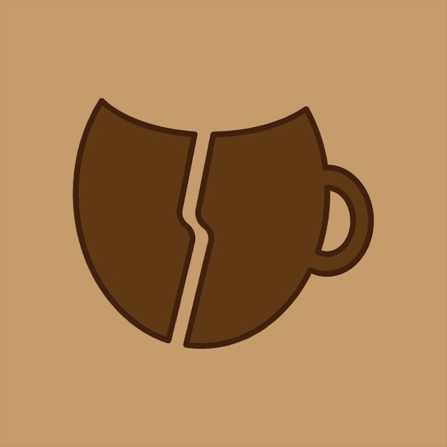 Coffee cup shaped logo Fir for logo mascot etc