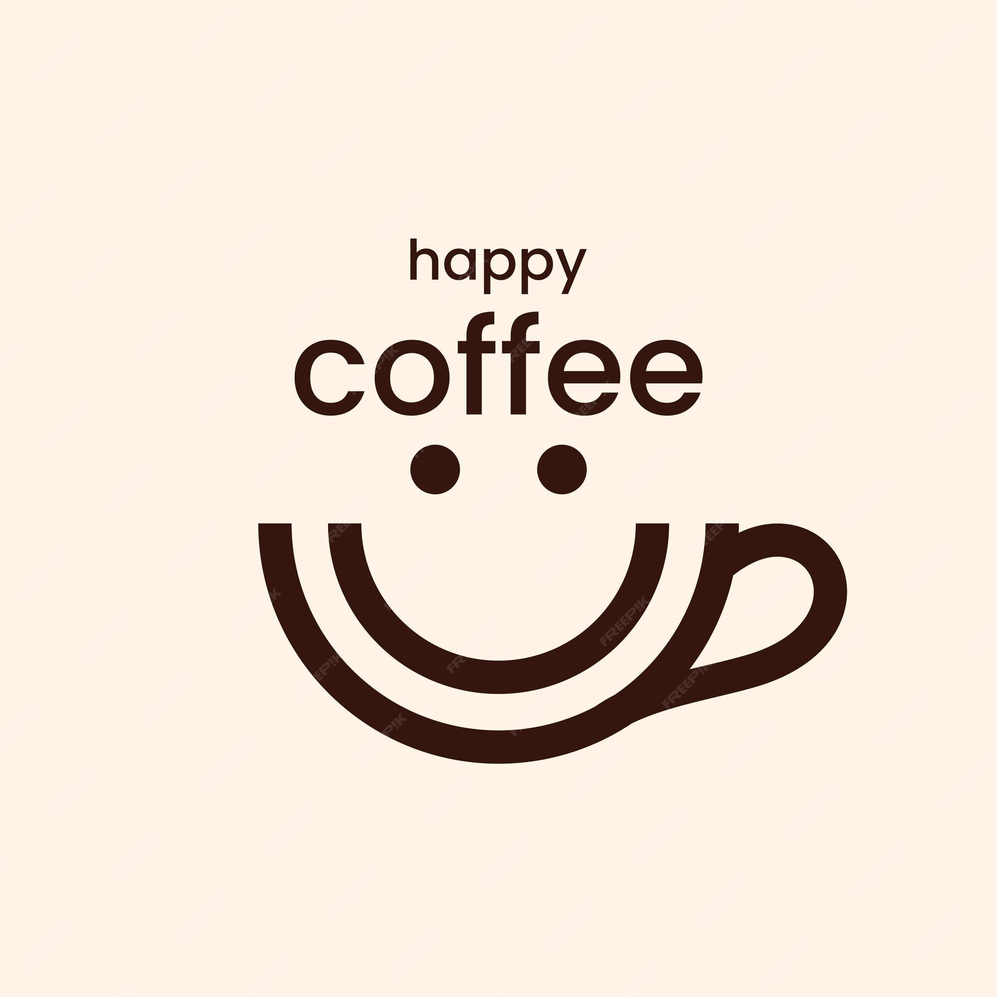 Premium Vector | Coffee cup smile logo design vector eps 10